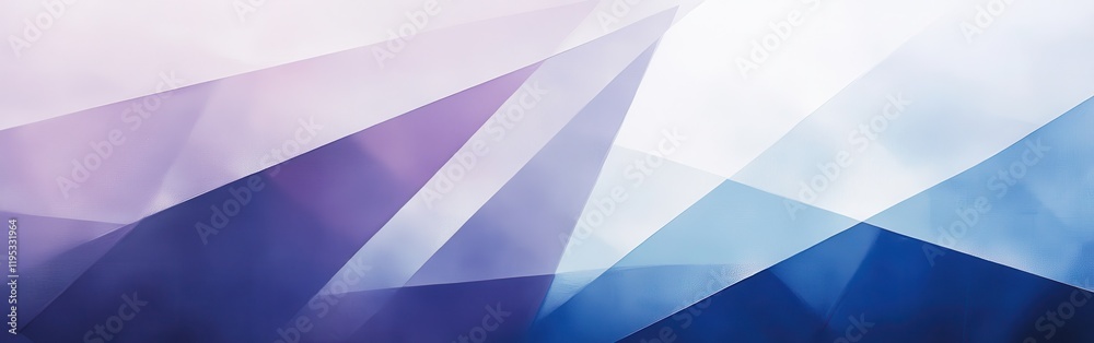 Poster Minimalist geometric composition in cool tones showcasing sharp angles and soft gradients