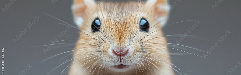Aufkleber close-up view of a kangaroo rat's face highlighting its large eyes and distinct features