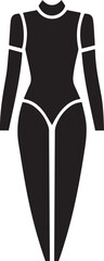 bodysuits Silhouette vector illustration 