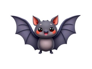 Obraz premium Cute baby bat cartoon 3d rendering illustration