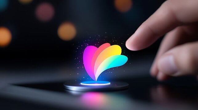 Interactive Colorful Digital Heart