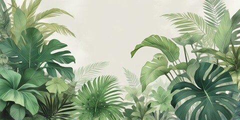 bosque tropical estilo acuarela