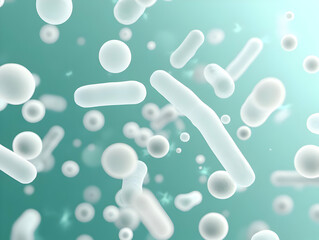 Abstract 3D Render of Microbes