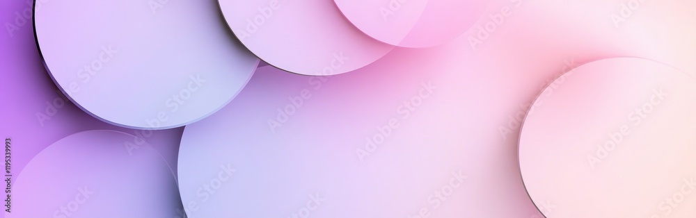 Poster pastel lavender and pink geometric circles create a serene and modern design for creative projects