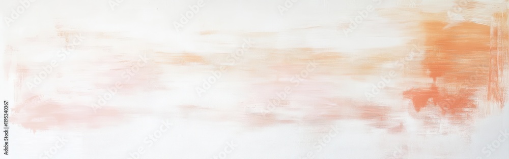 Poster minimalist white canvas showcasing subtle pencil strokes with hints of warm orange tones against a s