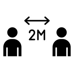 Social distancing icon