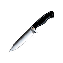 Obraz premium Sleek Hunting Knife with Black Handle - Isolated on Transparent Background
