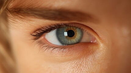 Obraz premium Captivating close-up of a mesmerizing eye revealing intricate details