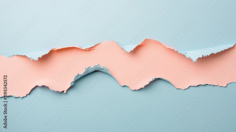 Aufkleber elegant pencil strokes and torn edges create a striking contrast on a soft blue background