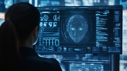 AI Face Recognition System in Action: Expert at Work