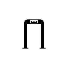 Black detector metal-detector icon isolated on white background.