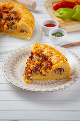 Delicious and juicy pie with filling