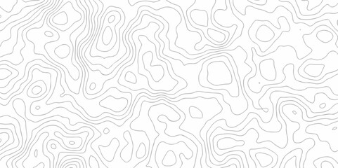 Abstract Vector geography landscape Topo contour map on white background, Topographic contour lines. Seamless pattern with lines Topographic map. Geographic mountain relief diagram line wave carve.