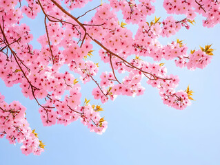 Pink Cherry Blossoms Spring Illustration