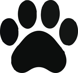 Cat paw vector silhouette © Shawon
