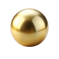 Obraz premium Golden ball isolated on transparent background