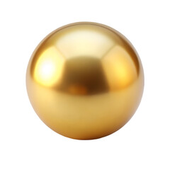 Obraz premium Golden ball isolated on transparent background