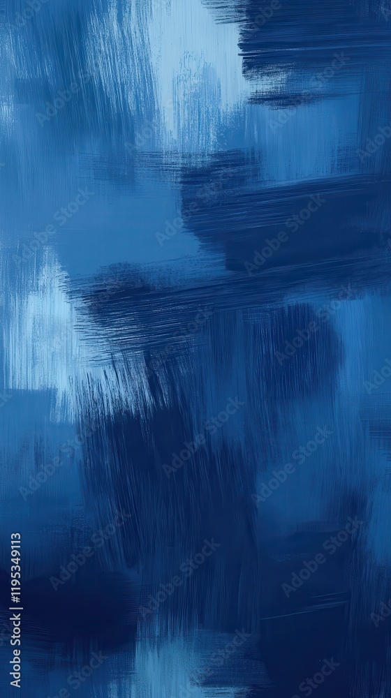 Fototapete Textured deep navy blue background with brushstroke patterns creating a calming visual effect for design use