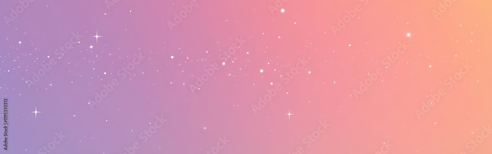 Poster soft gradient background with stars showcasing a blend of pastel colors during twilight hours
