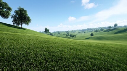 Fototapeta premium Serene Rolling Hills Landscape