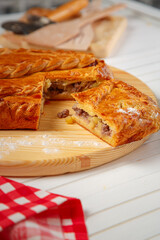 Delicious and juicy pie with filling