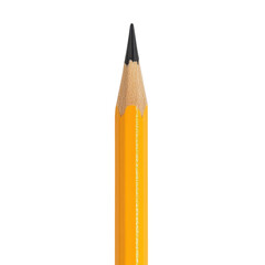 Close-up Macro Shot of a Sharpened Yellow Pencil Tip Against a Black Background