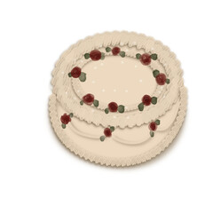 Classics white birthday cake