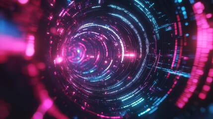 Obraz premium dynamic abstract background featuring vibrant speed light trails, creating a futuristic atmosphere with neon colors and motion effects