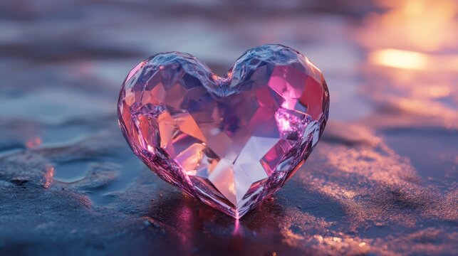 Fragmented heart an artistic display of love and beauty in diamond-shaped segments