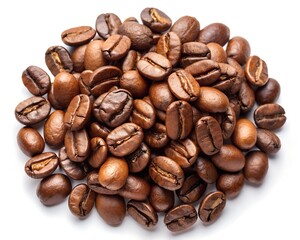 coffee beans isolated on a white background