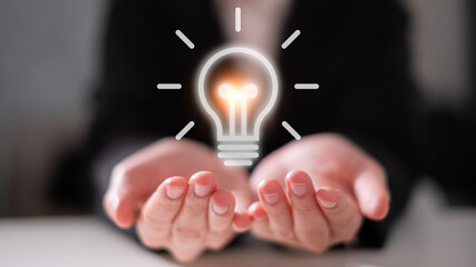 Business new idea light bulb innovation inspiration light bulb creativity solution concept