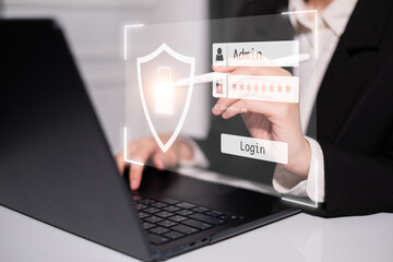 Password privacy security cybersecurity technology login protection concept