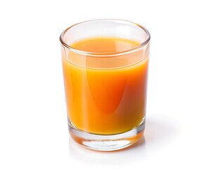 glass of orange juice isolated on a white background