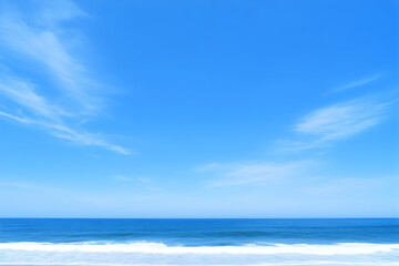 Obraz premium Ocean Beach Sky Background Illustration