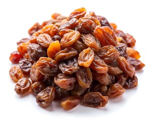 Obraz premium pile of raisins isolated on a white background