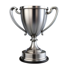 Fototapeta premium Silver trophy isolated on transparent background