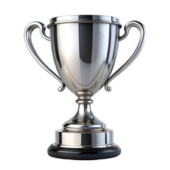 Fototapeta premium Silver trophy isolated on transparent background