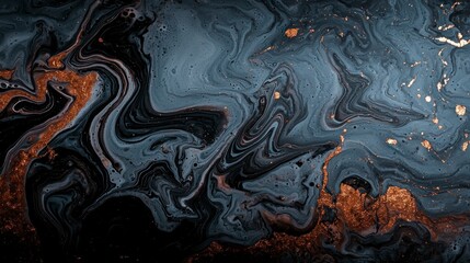 Abstract Marble Texture  Black  Gray  Gold Swirls  Luxury Background