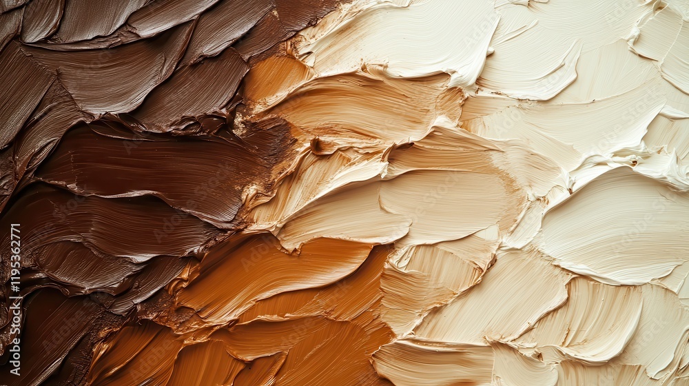 Poster Textured chocolate background with rich layers of warm and neutral tones creating a visually appealing surface