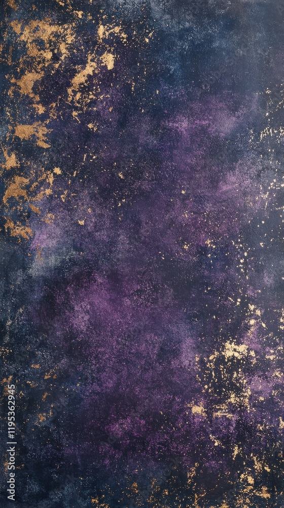 Poster textured concrete surface in deep plum navy with gold accents creates a striking visual effect in mo