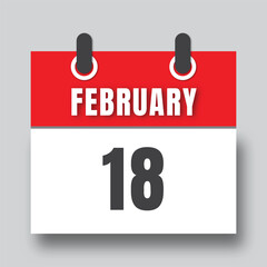 18th Calendar Date, Minimalist Design