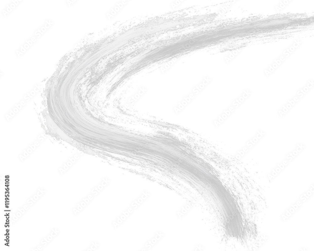 Aufkleber dynamic black curved arrow outlined with faint brush lines on textured background, creating sense of movement and direction. artistic brush strokes add depth and contrast