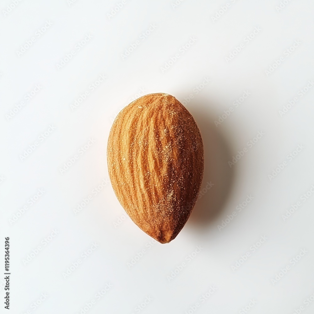 Poster roasted almond showcasing a smooth texture and golden hue against a plain background for a minimalis