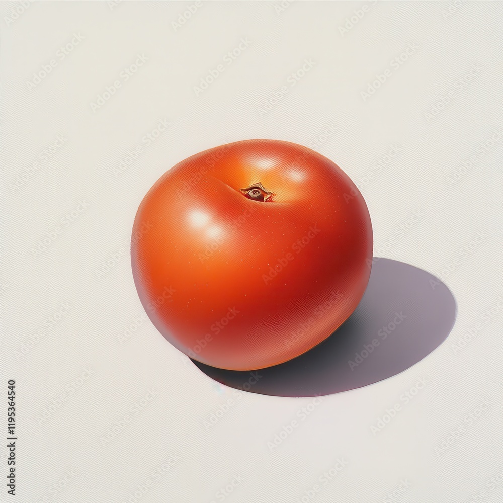 Aufkleber ripe nectarine sitting on a smooth surface with natural lighting emphasizing its texture and color