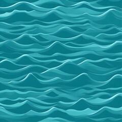 Obraz premium Teal Wave Abstract Background Illustration