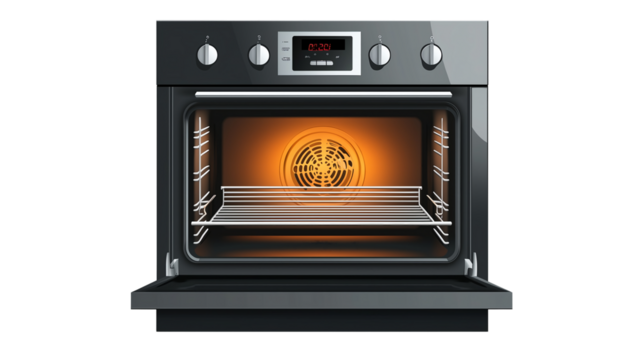 Oven kitchen appliance cooking isolated on transparent  background 
