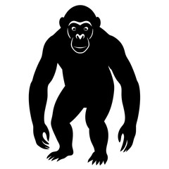 Gorilla, Chimpanzee, Orangutan  silhouette