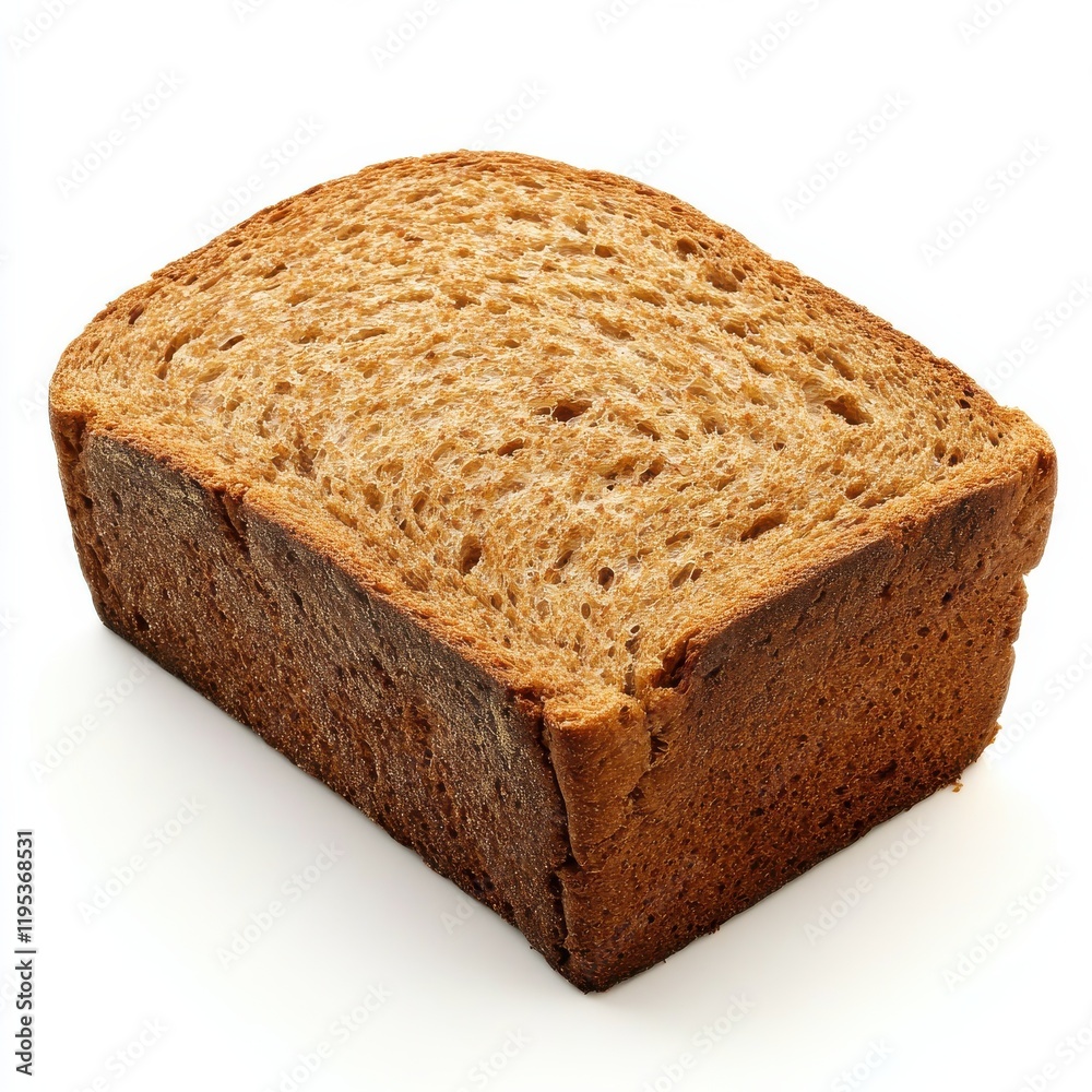 Poster freshly baked rye bread with a crispy crust displayed on a clean surface