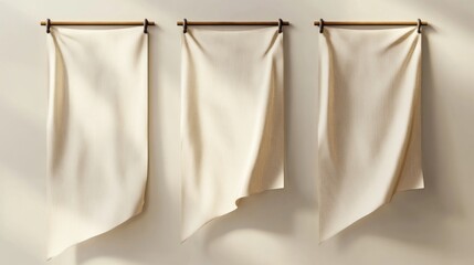 Creamy Fabric Drape Display: A Modern Minimalist Design
