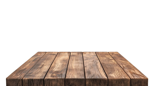 rustic wooden table platform with natural finish, perfect for product display or presentation. wood grain texture adds warm, earthy feel to setting
